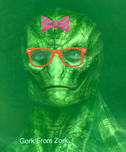 Gork from Zork. Barack Obama's true appearance , according to David Icke.